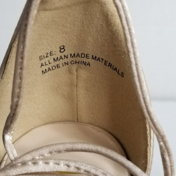 Lulus Ankle Strappy Sz 8 Lace Up Satin Pearl Open Toe Formal Party 3" Heels Date - Picture 2 of 11